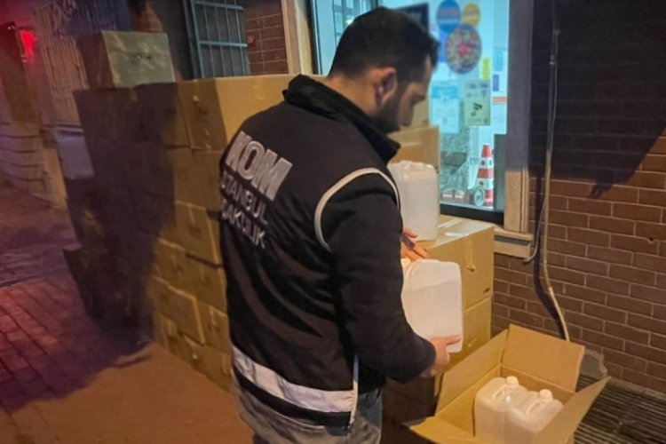 İstanbul'da ka&ccedil;ak alkol operasyonu