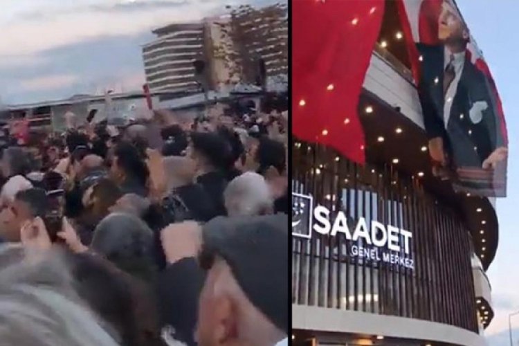 Saadet Partisi &ouml;n&uuml;nde kaydedilen g&ouml;r&uuml;nt&uuml;lere Yeniden&nbsp;Refah Partisi'nden tepki