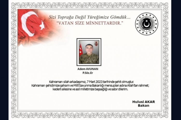 MSB acı haberi duyurdu: Yaralı asker şehit d&uuml;şt&uuml;