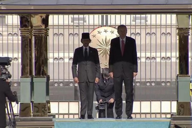 Cumhurbaşkanı Erdoğan Brunei Sultanı'nı resmi t&ouml;ren ile karşıladı