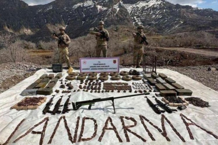 Cudi Dağı'nda ter&ouml;ristlerin kullandığı sığınak imha edildi