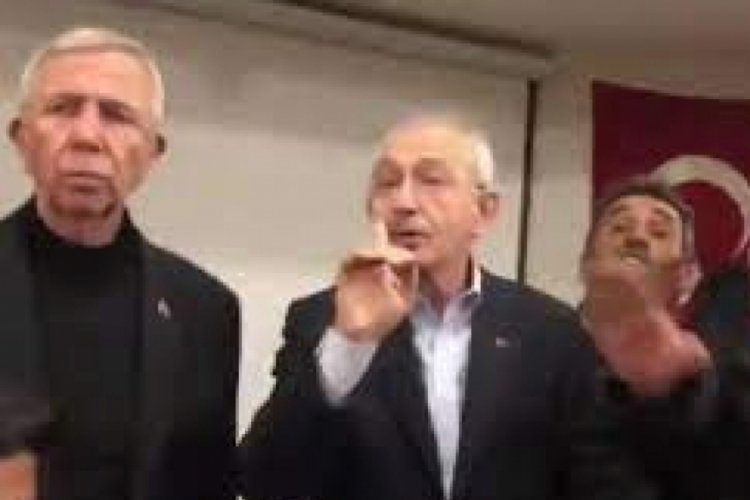Kılı&ccedil;daroğlu deprem b&ouml;lgesinde kendisine atılan sloganları durdurdu
