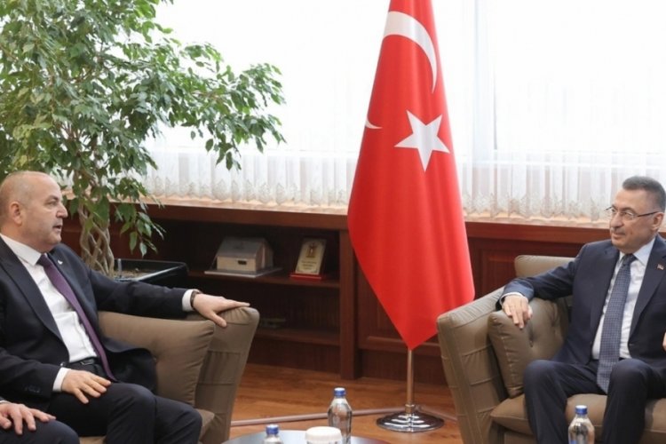 Fuat Oktay, Anavatan Partisi Genel Başkanı &Ccedil;elebi ile g&ouml;r&uuml;şt&uuml;