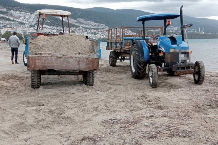 Aydın'da plaj kumu hırsızları yakalandı