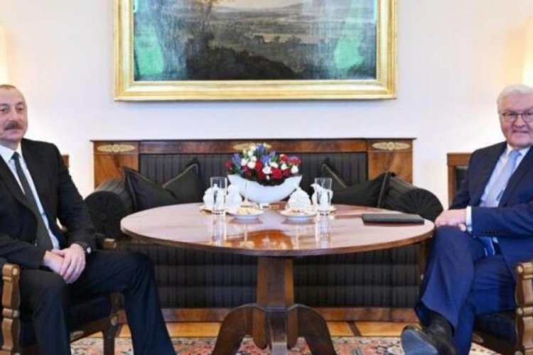 Aliyev, Alman mevkidaşı Steinmeier ile bir araya geldi