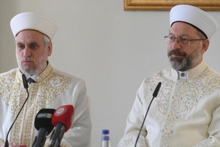 Diyanet İşleri Başkanı Erbaş, Bulgaristan Başm&uuml;ft&uuml;s&uuml; ile g&ouml;r&uuml;şt&uuml;