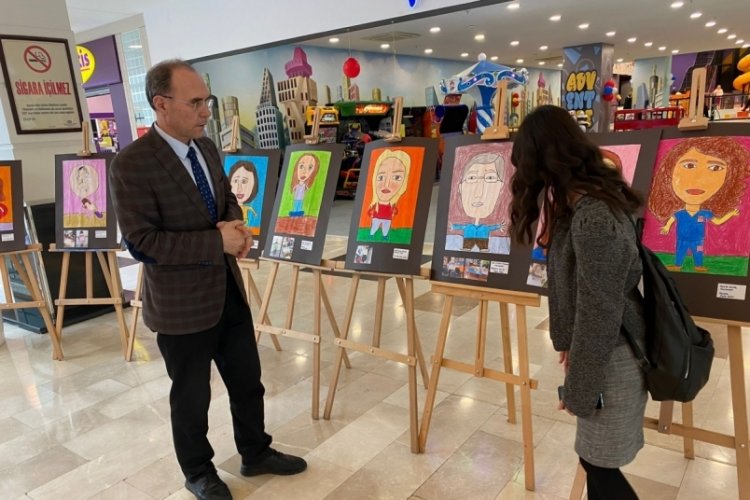 Bursa'da &ouml;zel &ccedil;ocukkardan anlamlı sergi