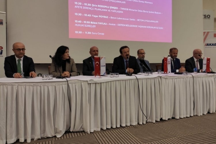BTSO'da 'İnşaat Sekt&ouml;r&uuml;nde Deprem Bilinci' paneli