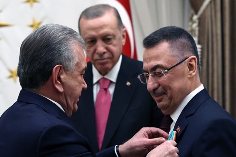 Cumhurbaşkanı Yardımcısı Fuat Oktay'a &Ouml;zbekistan'dan Dostluk Nişanı