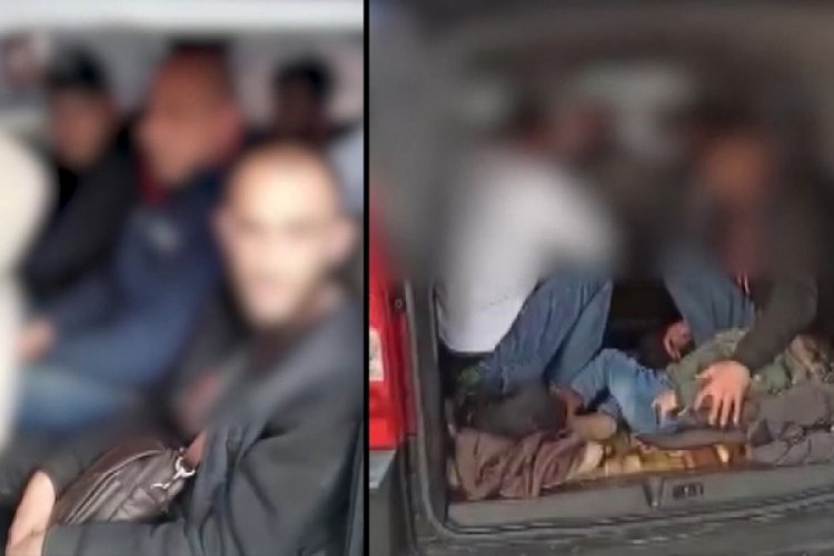 Gaziantep'te durdurulan ara&ccedil;tan 8 d&uuml;zensiz g&ouml;&ccedil;men &ccedil;ıktı