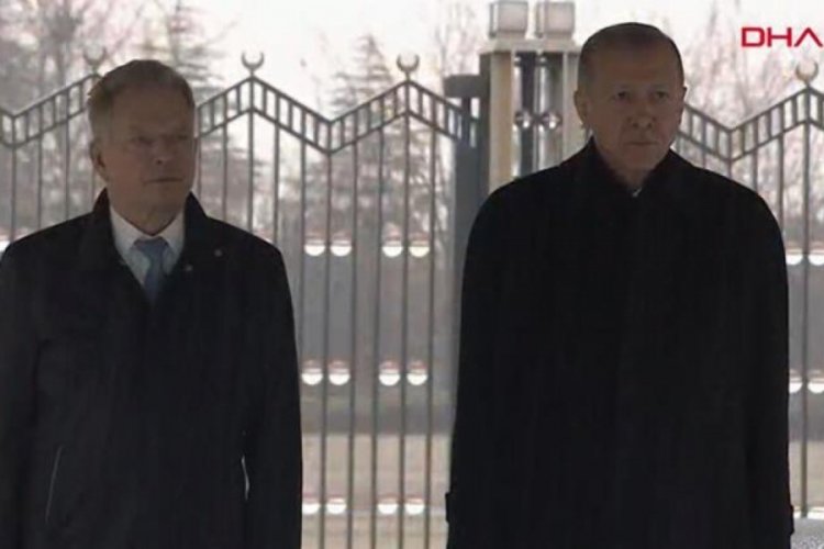 Cumhurbaşkanı Erdoğan ve Finlandiya Cumhurbaşkanı Sauli Niinist&ouml; g&ouml;r&uuml;şmesi başladı