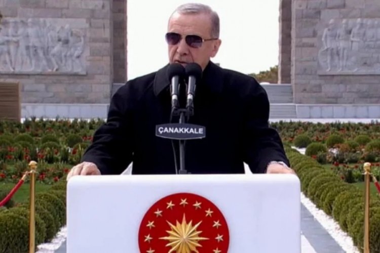 Cumhurbaşkanı Erdoğan ve devlet erkanı &Ccedil;anakkale'de