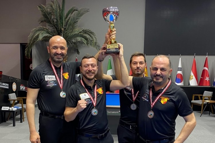 G&ouml;ztepe bilardo takımı T&uuml;rkiye ikincisi oldu
