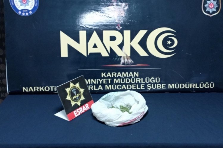 Karaman'daki uyuşturucu operasyonunda 1 kişi tutuklandı