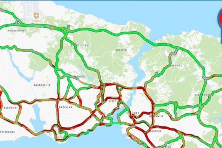 İstanbul'da trafik yoğunluğu
