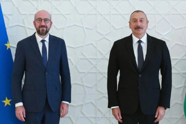 Aliyev, AB Konseyi Başkanı Michel'le g&ouml;r&uuml;şt&uuml;