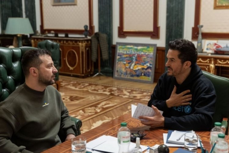 Orlando Bloom, Ukrayna Devlet Başkanı Zelenski ile g&ouml;r&uuml;şt&uuml;