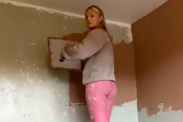 İngiliz kadın kartonpiyercilik yaparak şaşkına &ccedil;eviriyor