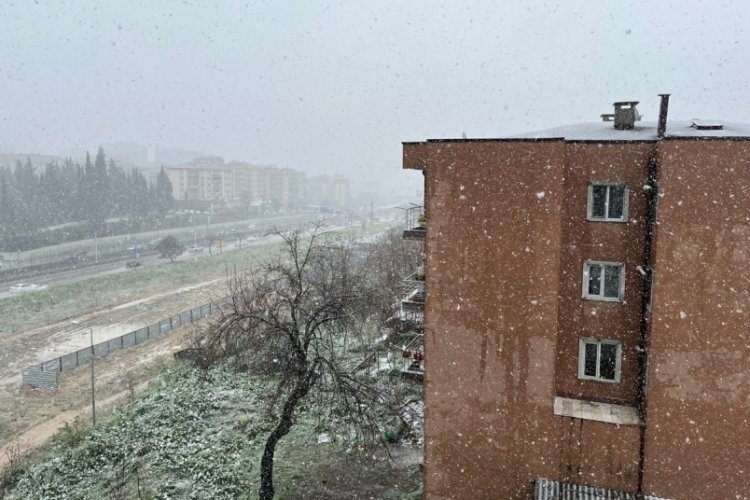 Bursa'da kar yağışı başladı! 