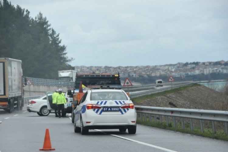 Sinop'ta fırtına kazaya neden oldu