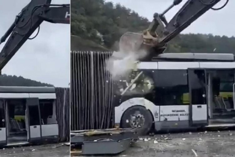 Metrob&uuml;s par&ccedil;alama g&ouml;r&uuml;nt&uuml;leri olay yarattı! İBB'den a&ccedil;ıklama geldi