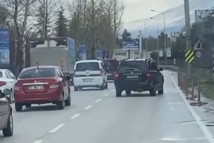 Bursa'da cip trafikte yan yan ilerledi