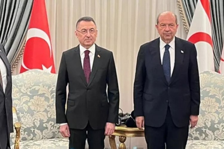 Cumhurbaşkanı Yardımcısı Oktay'dan KKTC Cumhurbaşkanı Tatar'a ziyaret