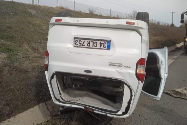 Bolu'da otomobil takla attı: 1 yaralı