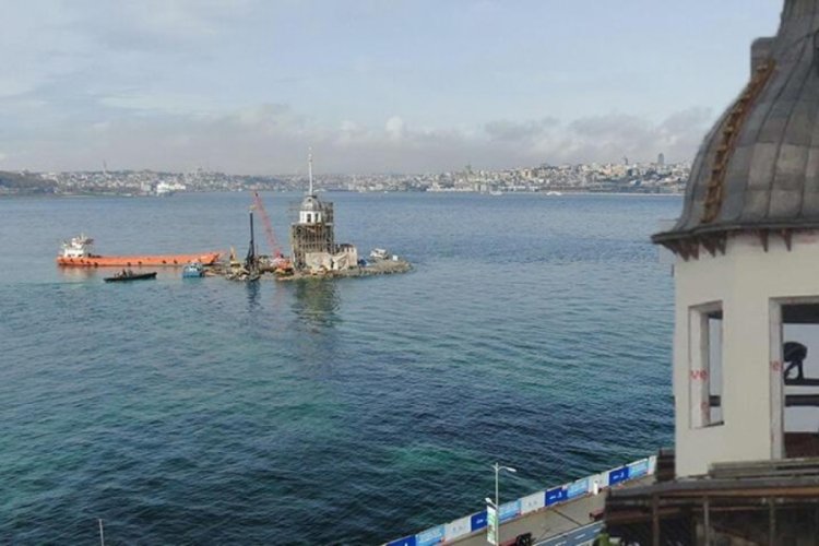 Kız Kulesi deprem i&ccedil;in g&uuml;&ccedil;lendiriliyor
