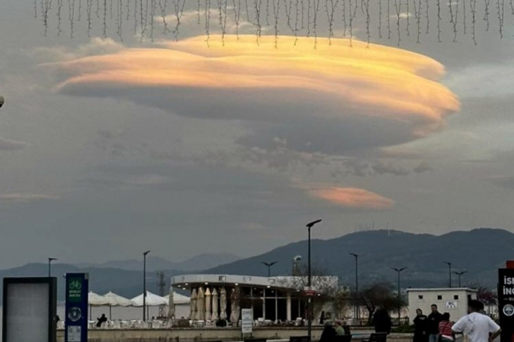 Bursa Mudanya'da mercek bulutu gözüktü