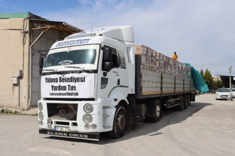Yalova Belediyesinden deprem b&ouml;lgesine bin 500 gıda kolisi