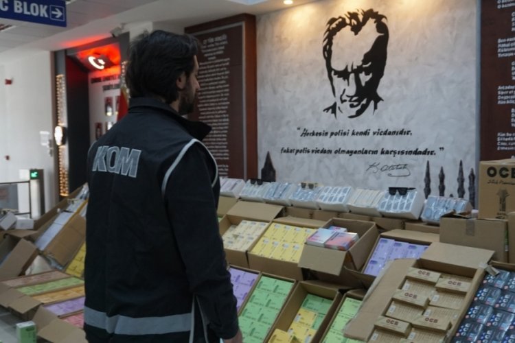 Edirne polisi 7 bu&ccedil;uk milyon TL'lik ka&ccedil;ak&ccedil;ılığı &ouml;nledi