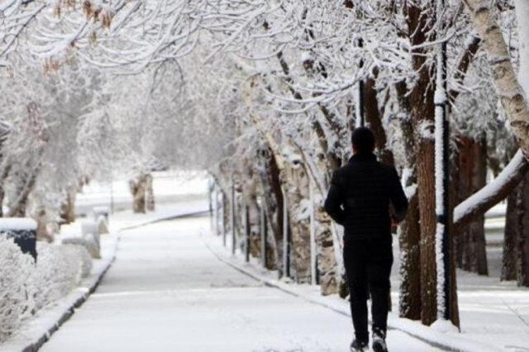 Erzurum'a nisan karı