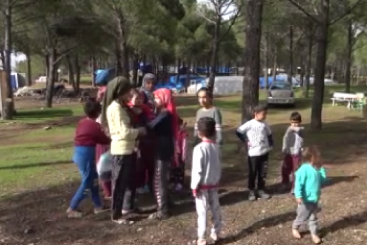 Evleri yıkılan aileler ormanı mesken tuttu!