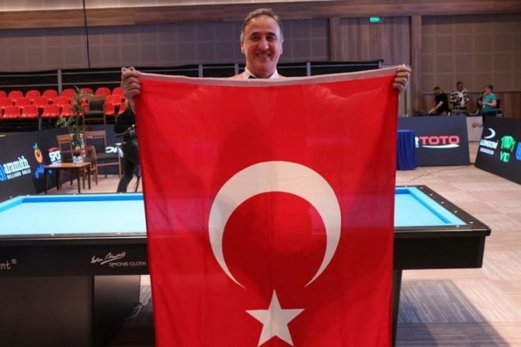 Hacı Arap Yaman'dan Avrupa Bilardo Şampiyonası'nda altın madalya