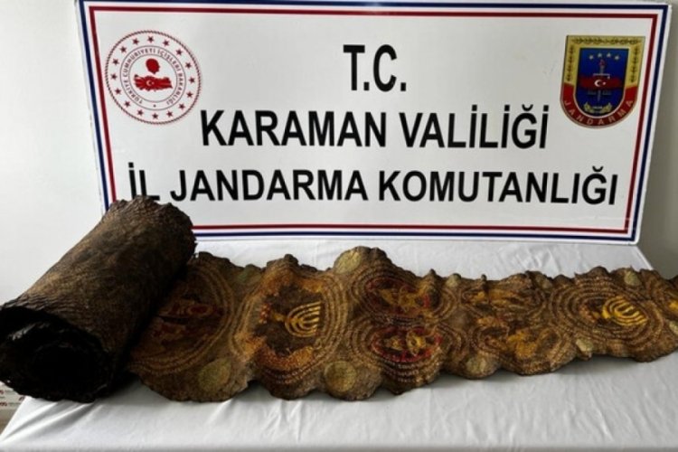 Karaman'da piton derisine yazılı tılsım bulundu