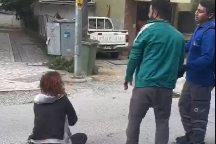 Alanya'da sokak ortasından kavga eden &ccedil;ift birbirinden şikayet&ccedil;i olmadı
