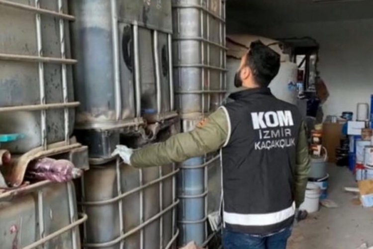 İzmir'de 46 ton ka&ccedil;ak akaryakıt ele ge&ccedil;irildi: 6 g&ouml;zaltı