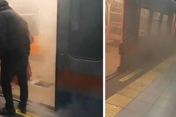 İstanbul'da metroda dumanlar y&uuml;kseldi, acil durum anonsları yapıldı