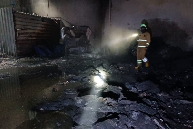 Şırnak Cizre OSB'de korkutan yangın