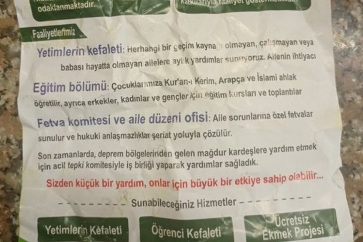 Bursa'da Suriyeli G&ouml;&ccedil;men Derneği'nin dağıttığı broş&uuml;r tepki &ccedil;ekti