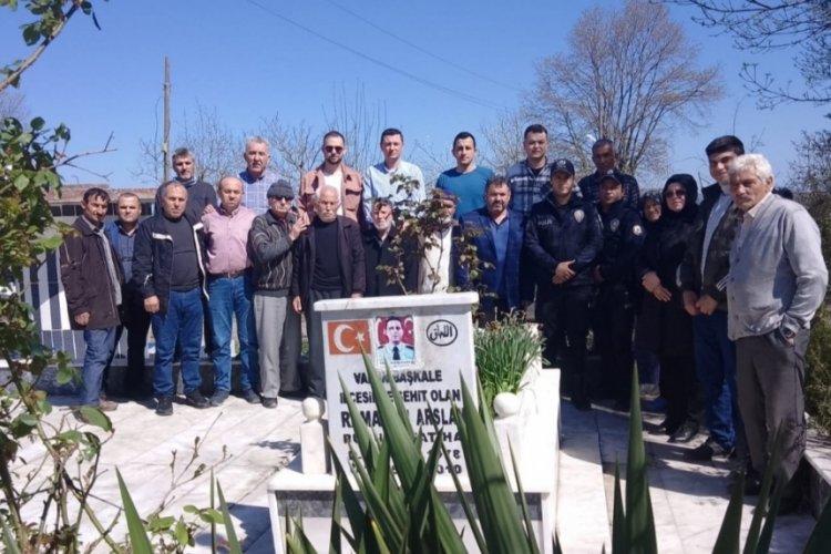 Samsun'da şehit polis Ramazan Arslan kabri başında anıldı