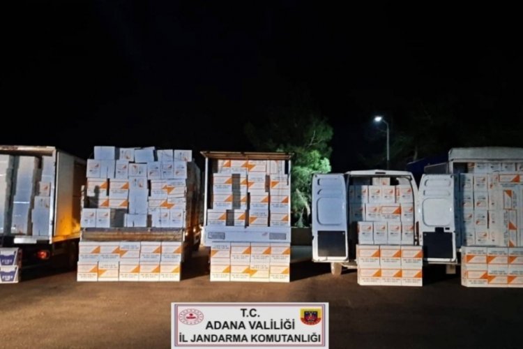 Adana'da binlerce makaron ele ge&ccedil;irildi