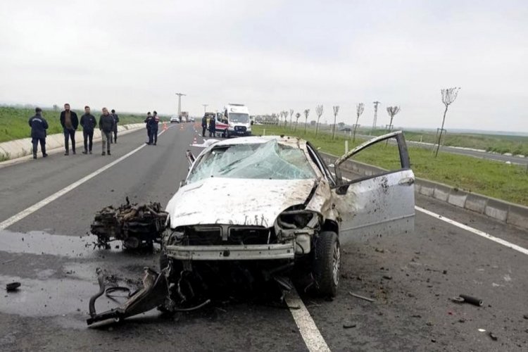 Tekirdağ'da k&ouml;peğe &ccedil;arpmamak i&ccedil;in manevra yapan s&uuml;r&uuml;c&uuml; hayatını kaybetti