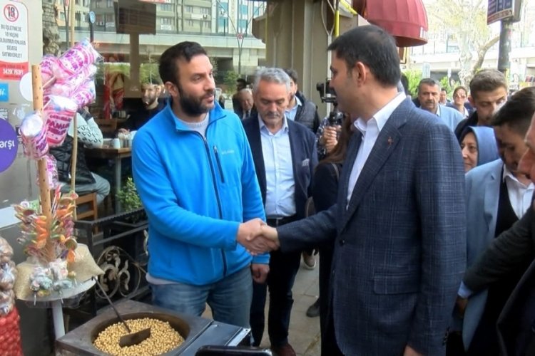 Murat Kurum Kartal'da se&ccedil;im &ccedil;alışmalarına devam ediyor