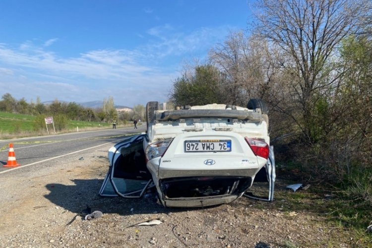 Konya'da otomobil takla attı: 1 &ouml;l&uuml;, 2 yaralı