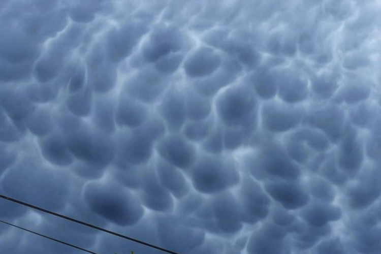Bursa'da Mammatus bulutları oluştu