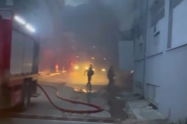 Bursa'da iş yerinde korkutan yangın