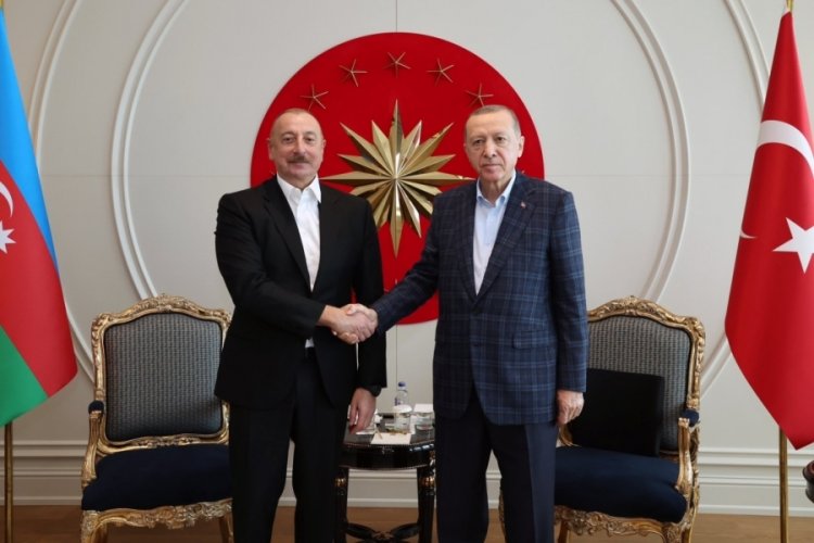 Erdoğan, Azerbaycan Cumhurbaşkanı Aliyev ile g&ouml;r&uuml;şt&uuml;