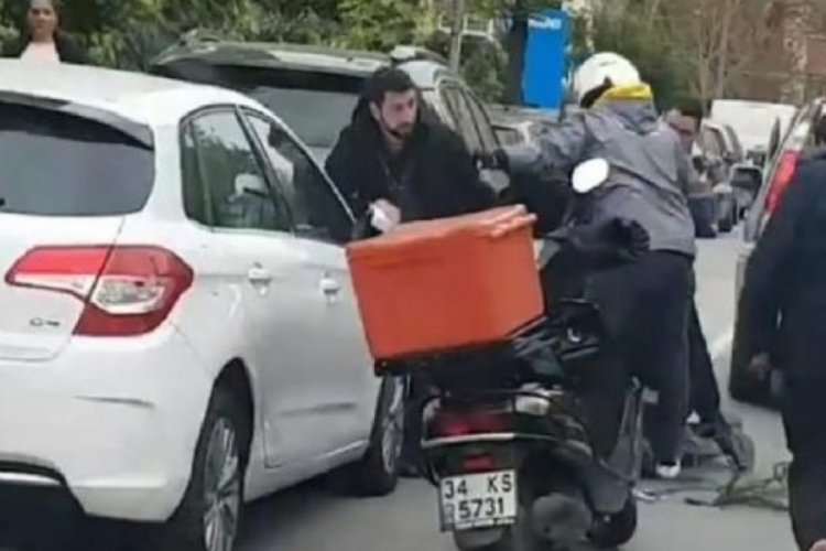 İstanbul'da motosikletliye darp!